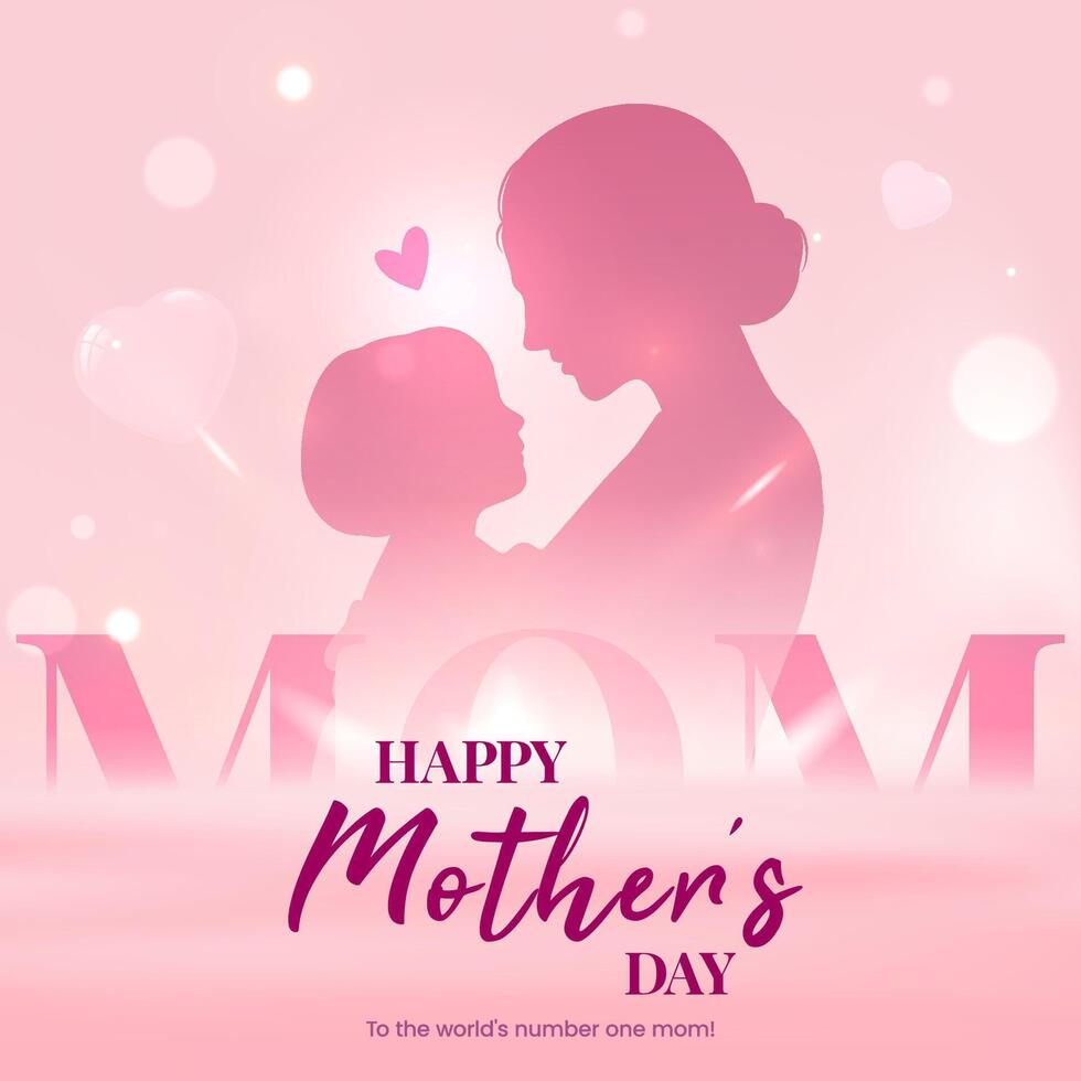 Elegant Mother's Day greeting design template vector