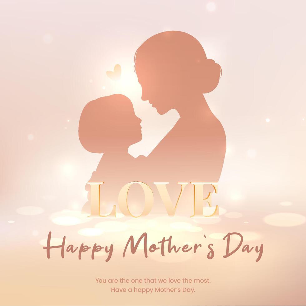 Elegant Mother's Day greeting design template vector