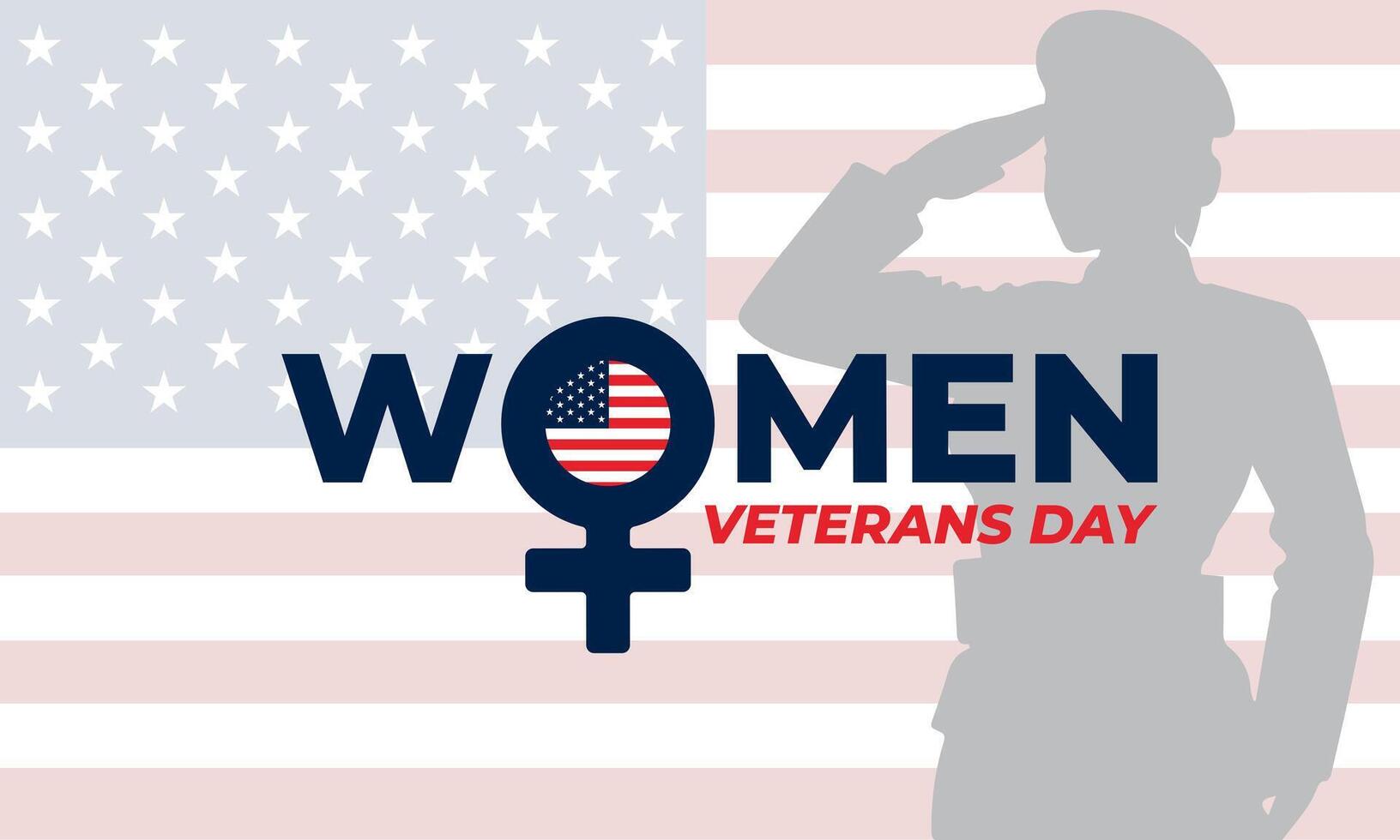 contento mujer veteranos día unido estados de America antecedentes ilustración vector