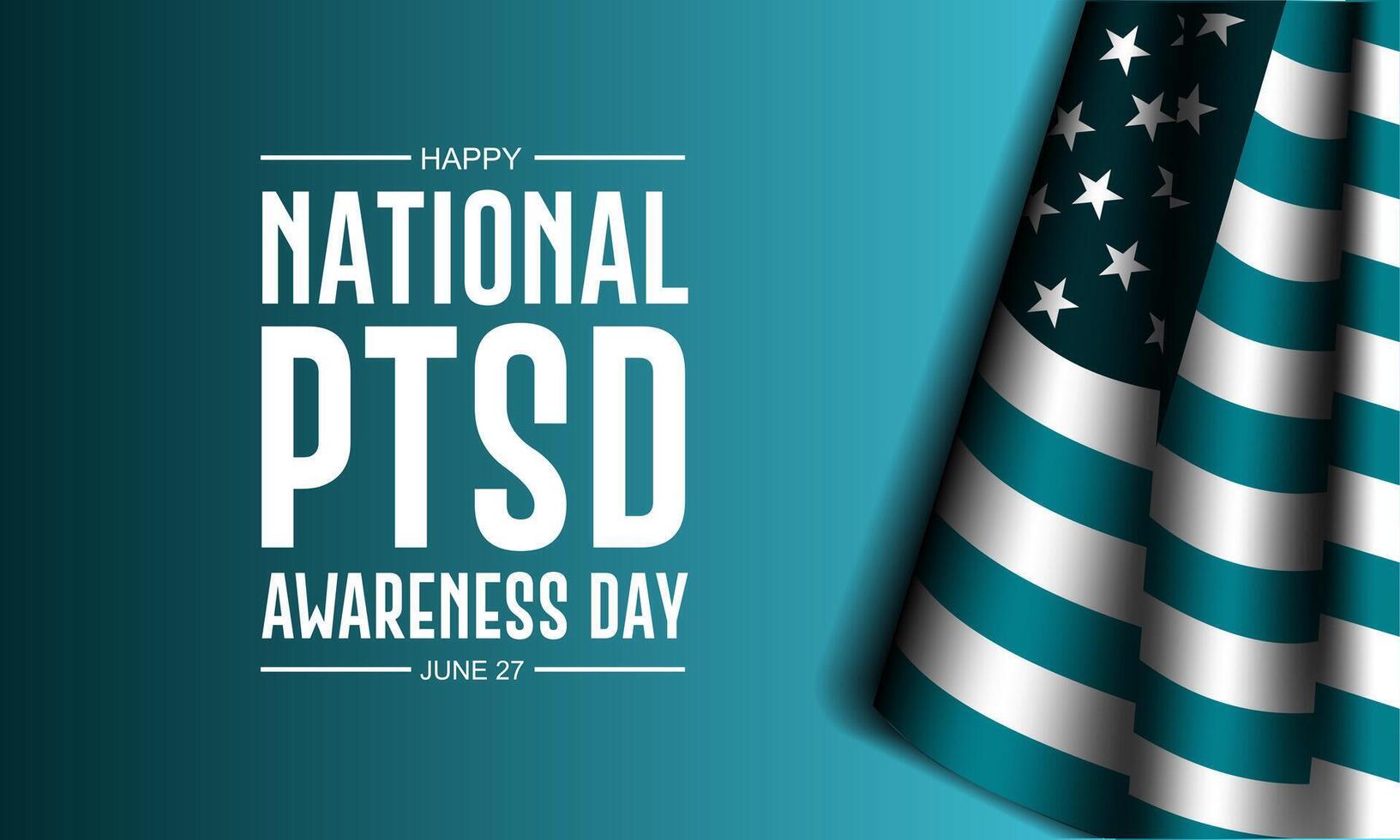 National PTSD Awareness Day June 27 Background Illustration vector