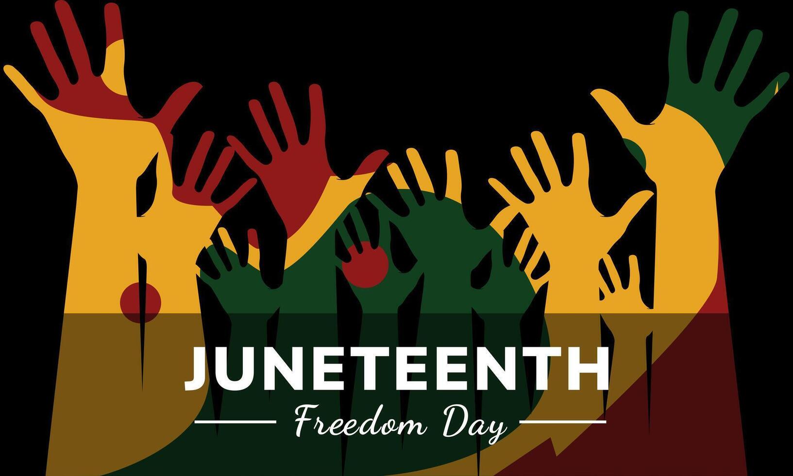 Happy Juneteenth june 19 freedom day background illustration vector