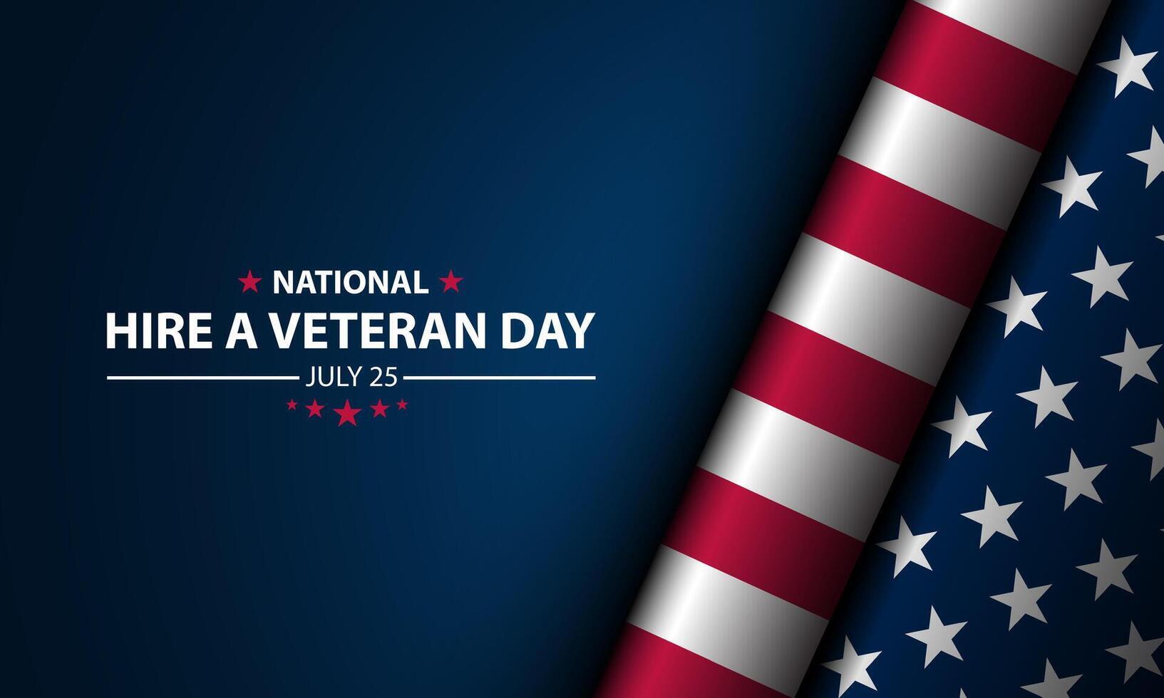 Happy National Hire A Veteran Day Background Illustration vector