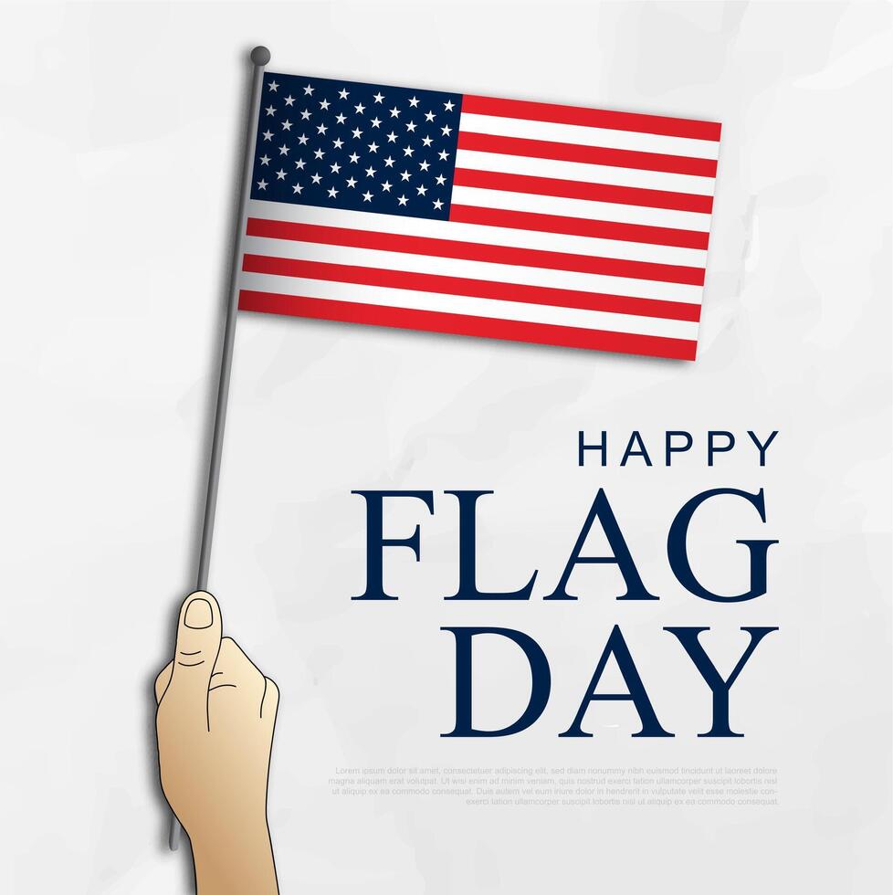 Happy Flag Day United States Of America June 14 Background Illustration vector