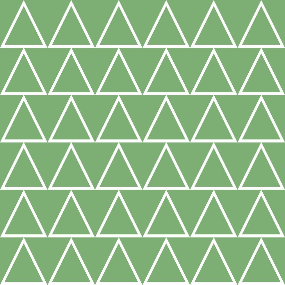 Seamless geometric, abstract pattern on green background vector
