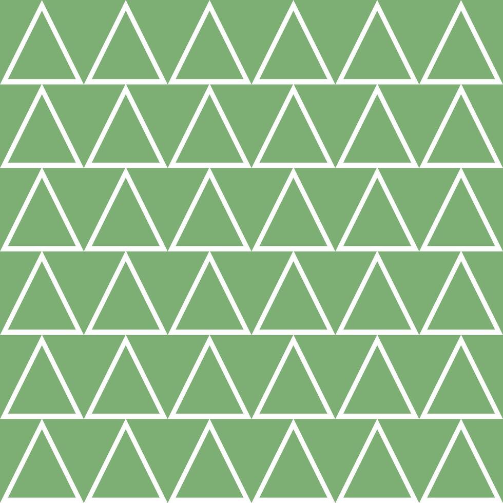 Seamless geometric, abstract pattern on green background vector
