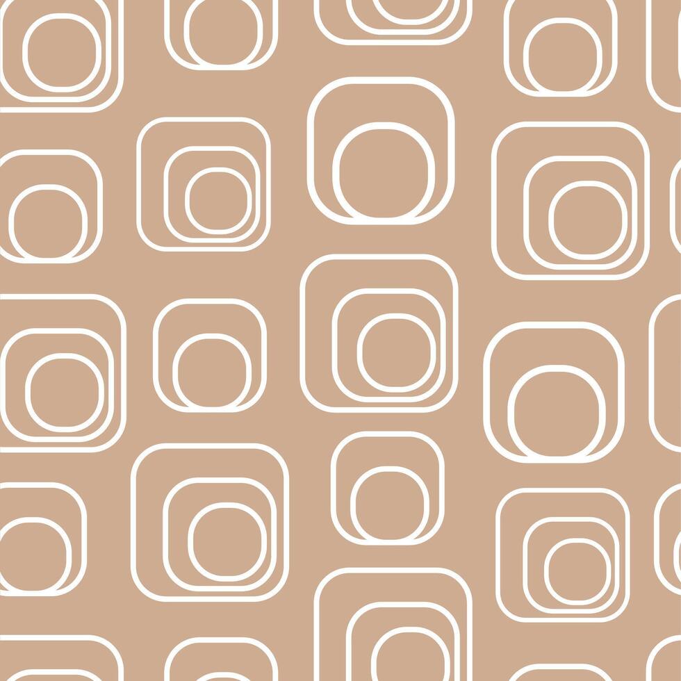 Seamless pattern with squares on beige background vector