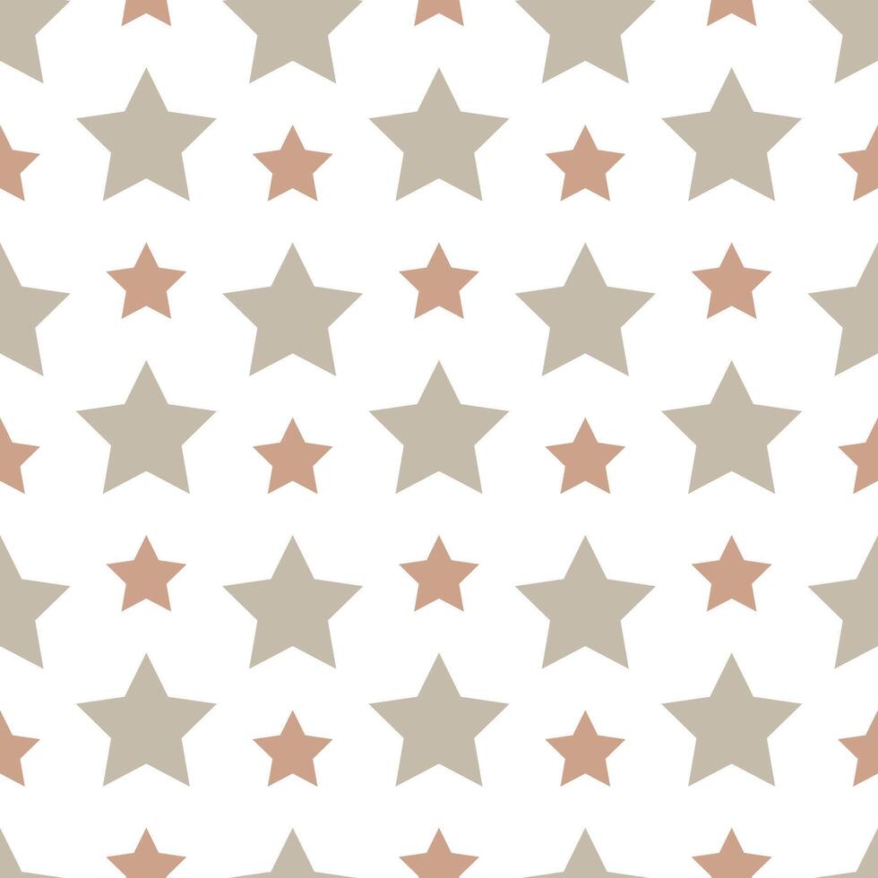 Seamless pattern with stars on white background vector