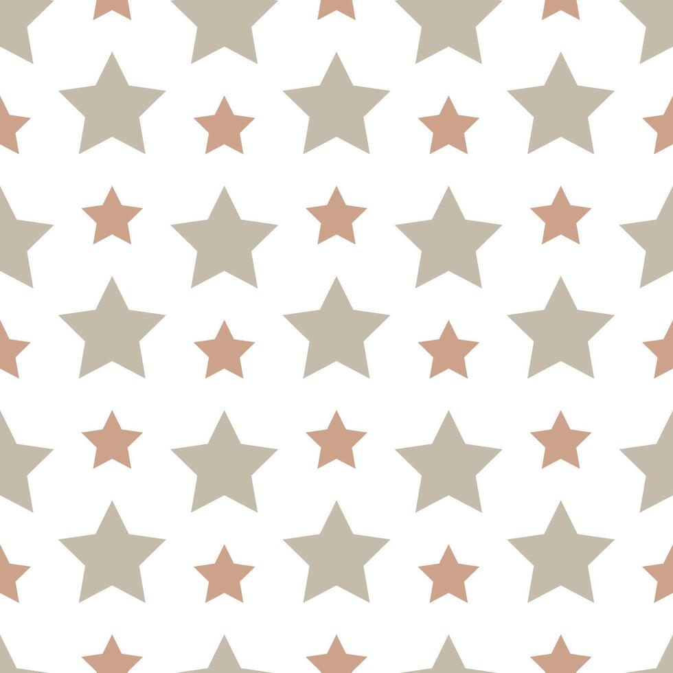 Seamless pattern with stars on white background vector