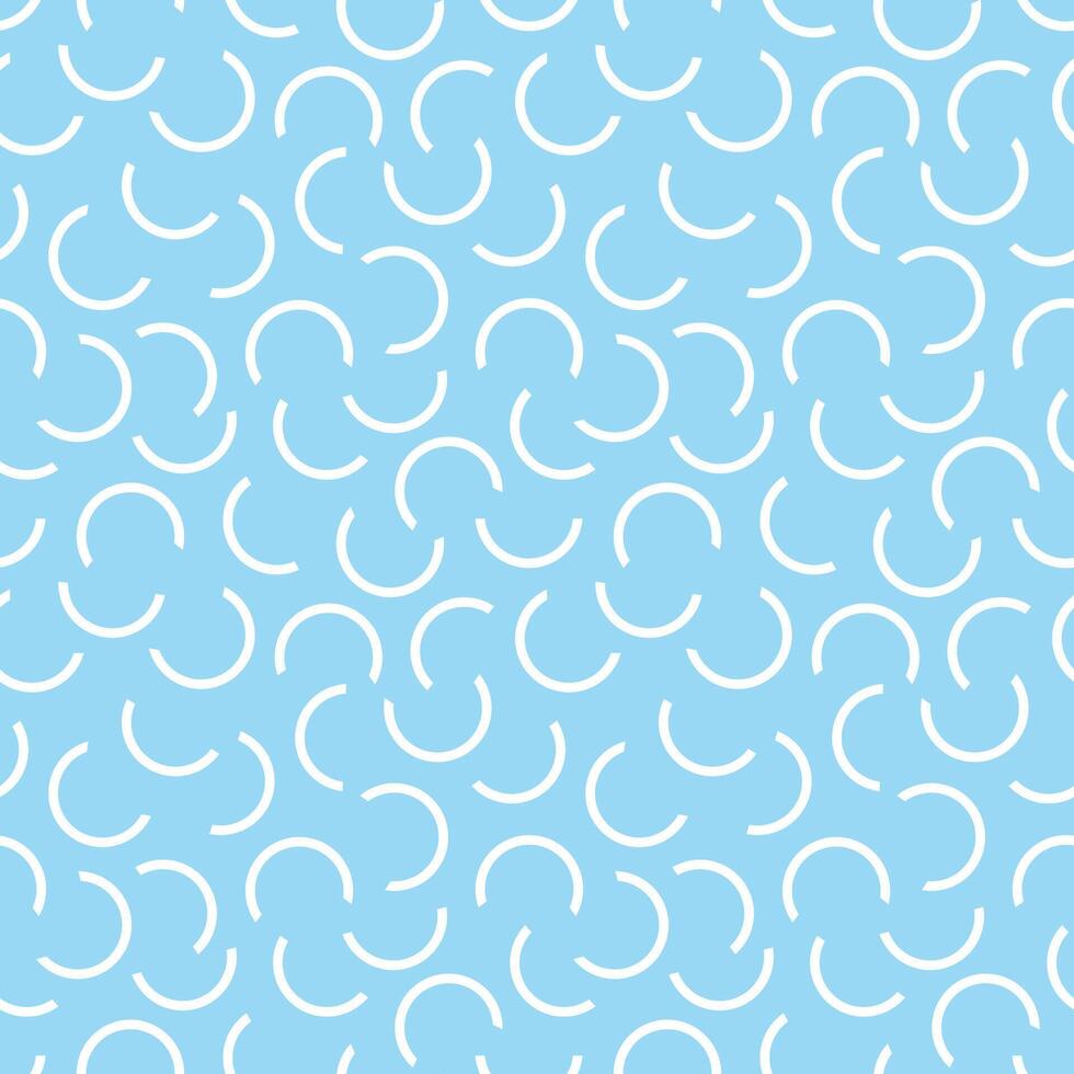 Seamless geometric pattern on blue background vector