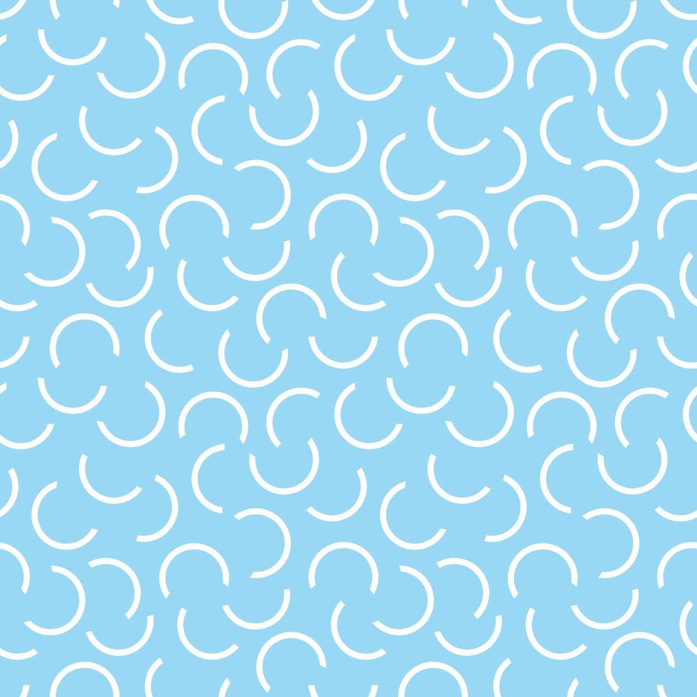 Seamless geometric pattern on blue background vector