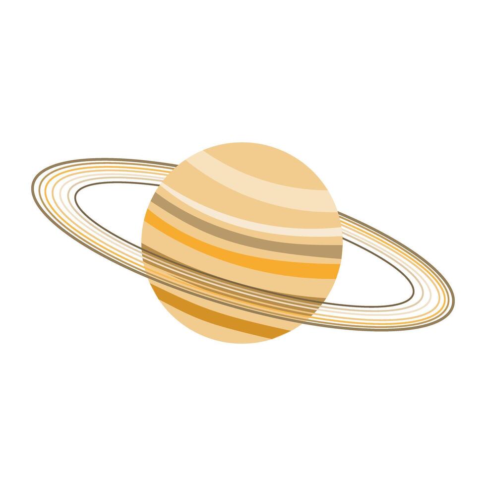 Saturn planet isolated vector