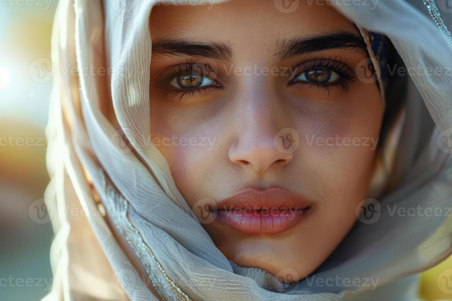 Young arabian woman in hijab. Yashmak. photo