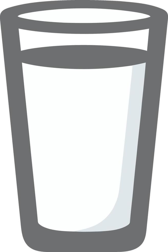 Glass of milk icon illustration. vector