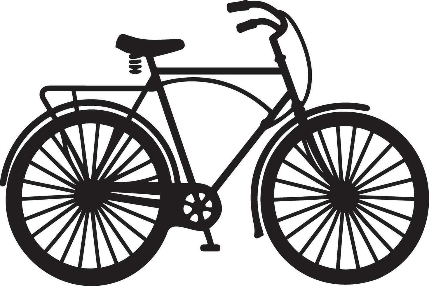 Bicycle silhouette icon illustration vector
