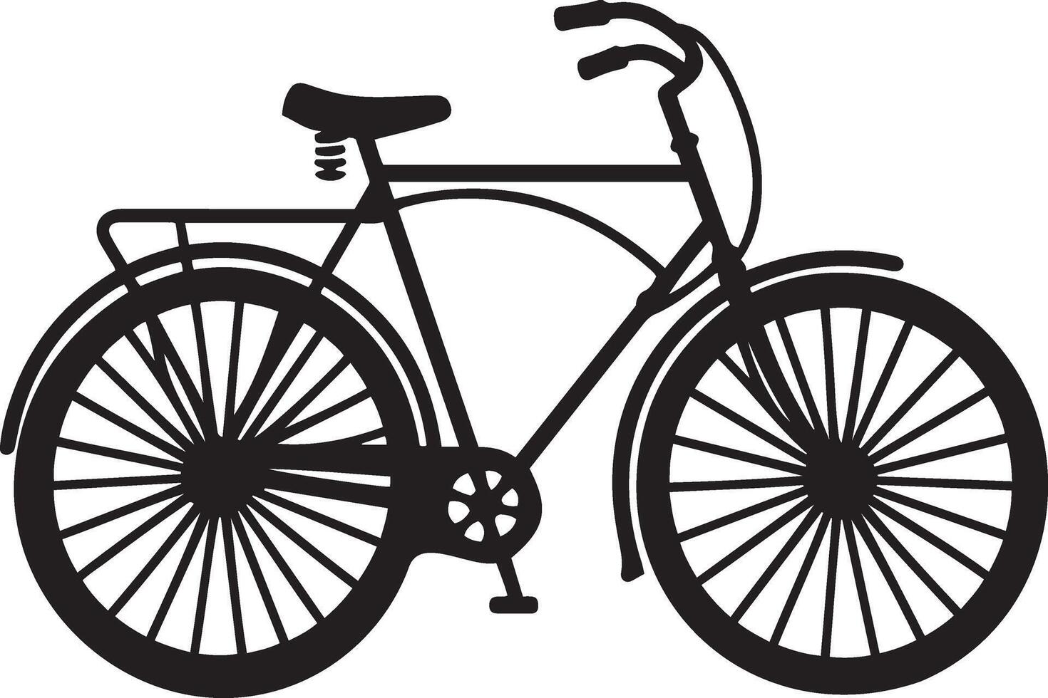 bicicleta silueta icono ilustración vector