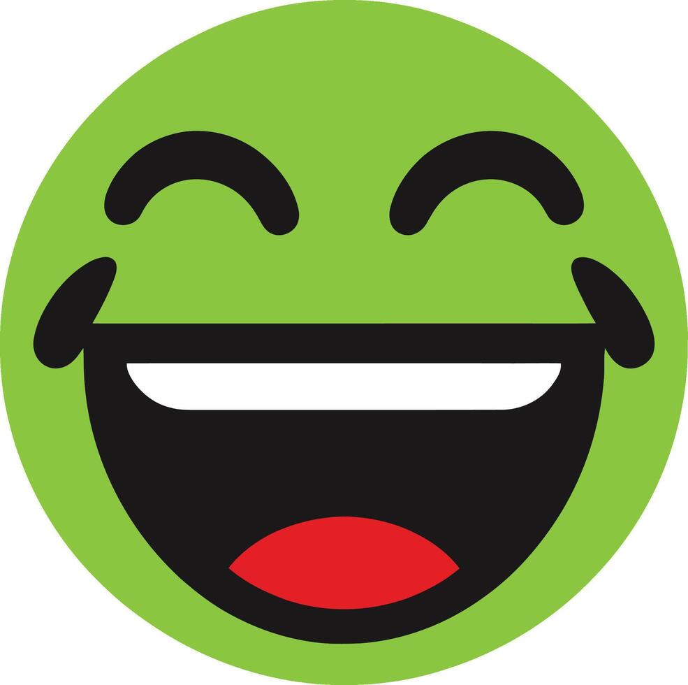 Laughing face illustration. vector