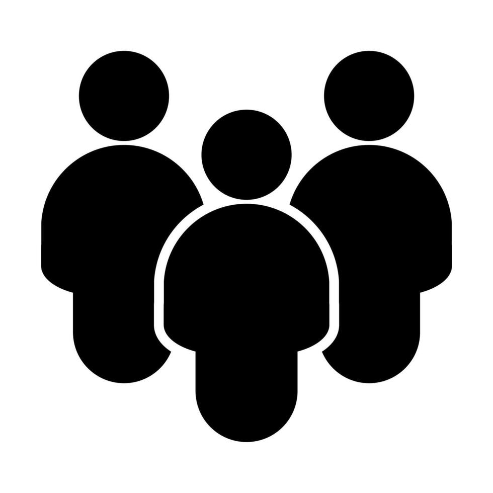 People flat style icon . Team work symbol. Group of humans sign For your web site design, logo, app, UI. illustration vector