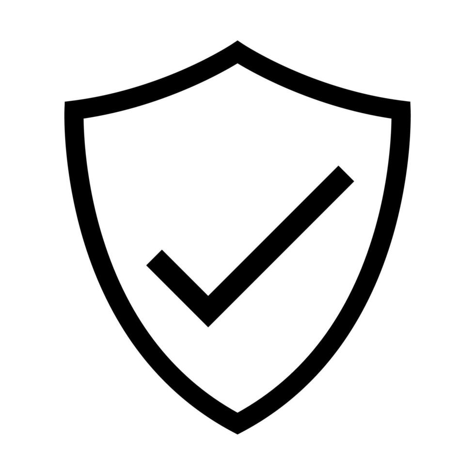 Shield icon security protection symbol for graphic design, logo, web site, social media, mobile app, ui illustration vector