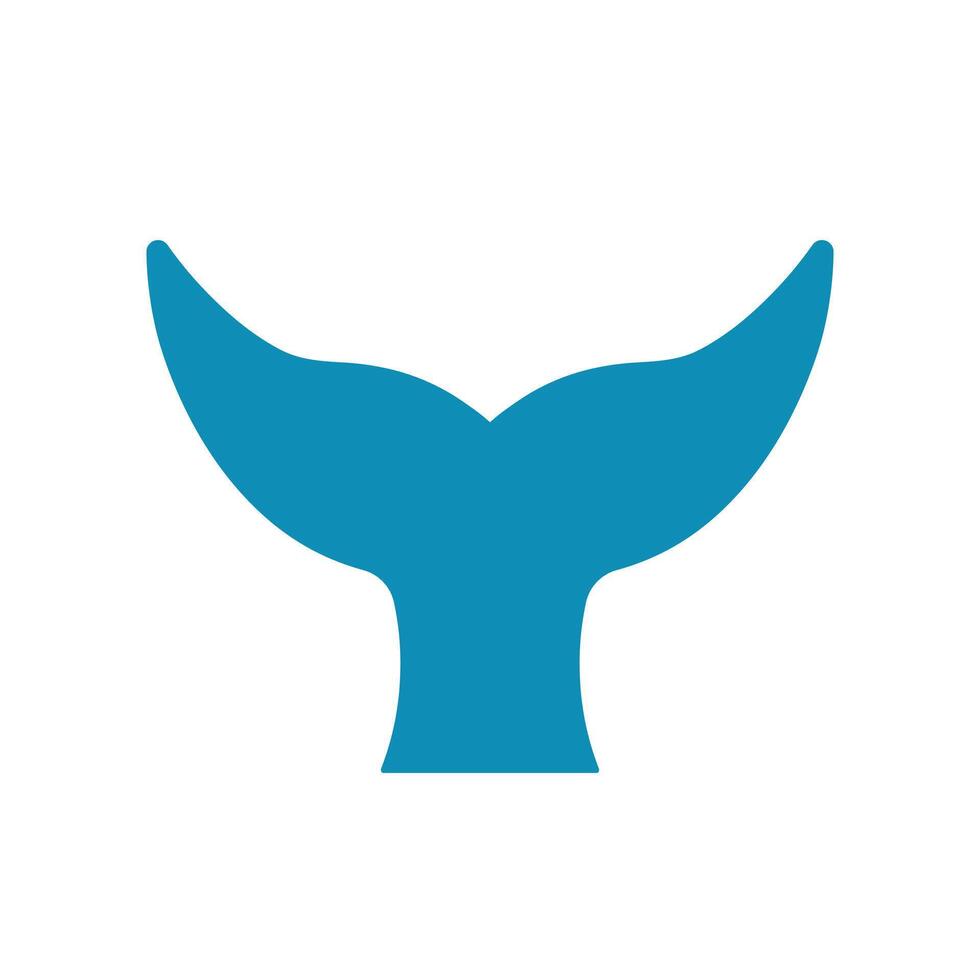 Whale Tail Icon Flat Illustration vector