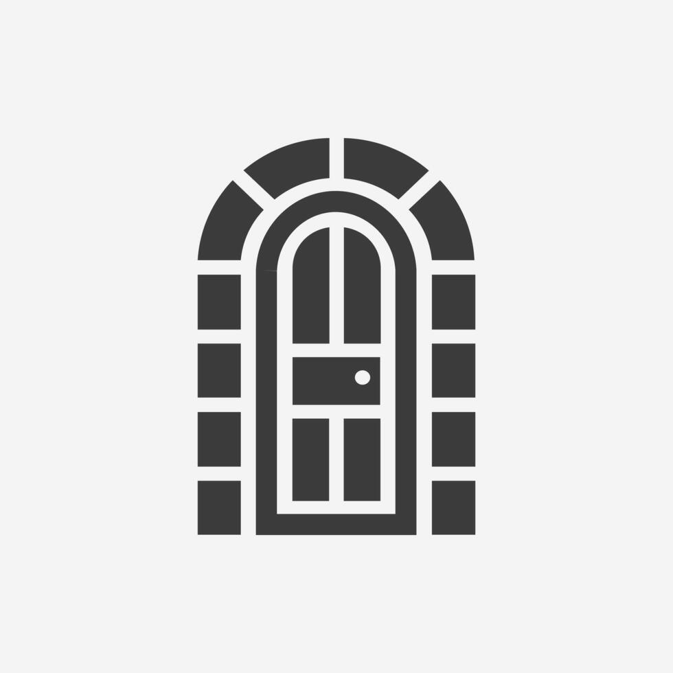 door icon. wicket, gate symbol sign vector