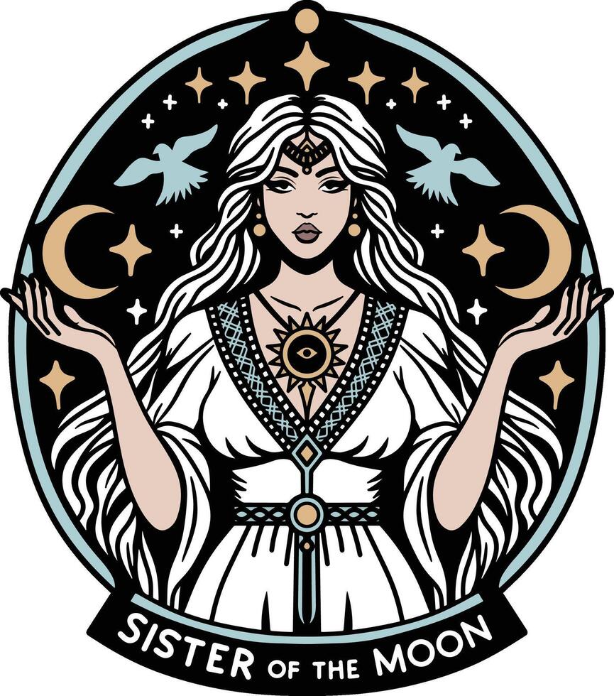 Sister of the moon vector