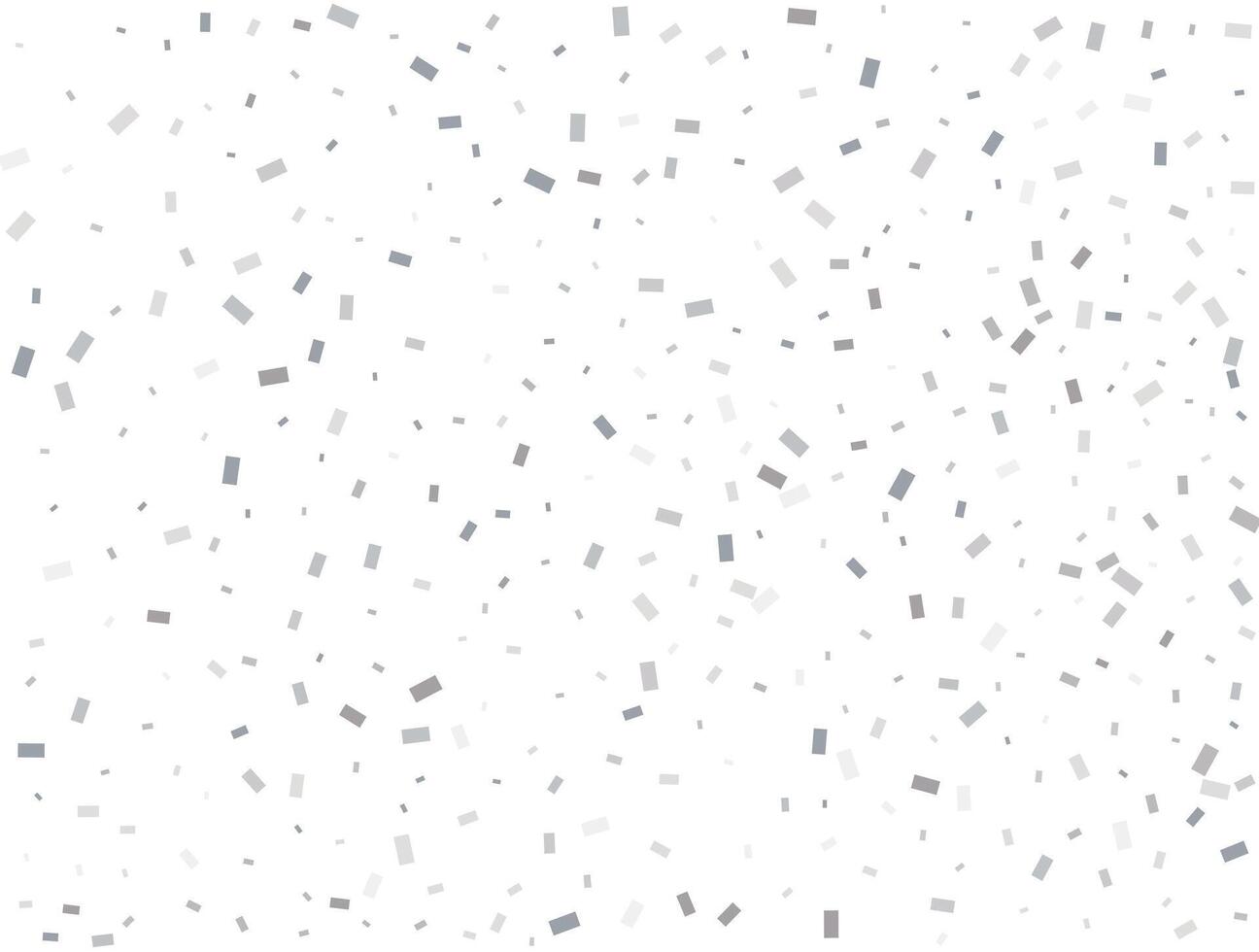 Christmas silver Rectangular glitter confetti background. White festive texture vector