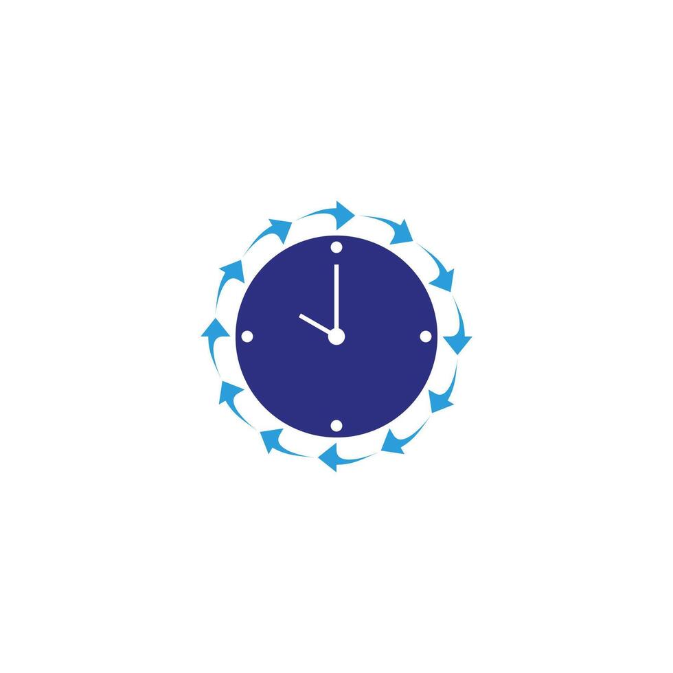 Clock, speed geometric symbol simple logo vector