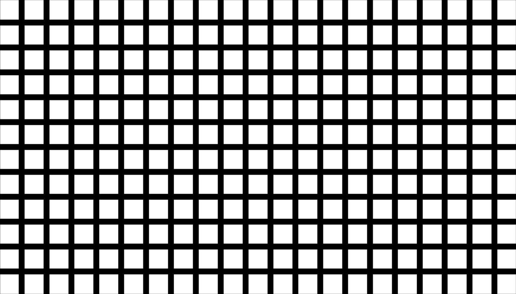 Black and white grid pattern. Monochromatic square grid. Abstract checkerboard design with equal squares. Simple design. Geometric backdrop digital wallpaper. Optical illusion. Rhythm and balance vector