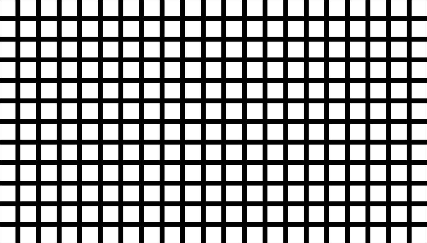 Black and white grid pattern. Monochromatic square grid. Abstract checkerboard design with equal squares. Simple design. Geometric backdrop digital wallpaper. Optical illusion. Rhythm and balance vector