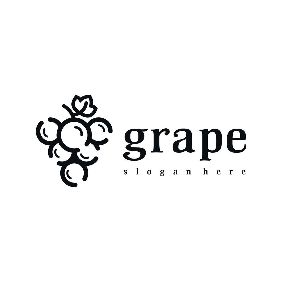 grape logo design template vector