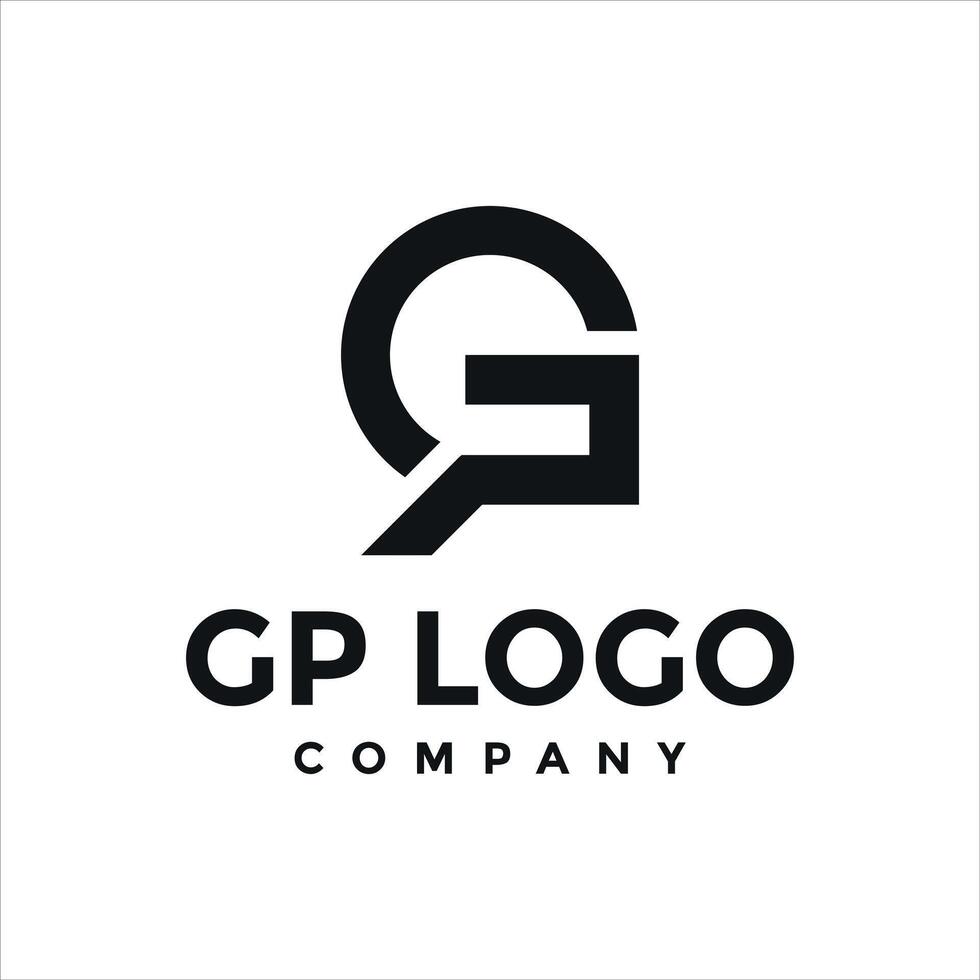 initials monogram GP letter logo design vector