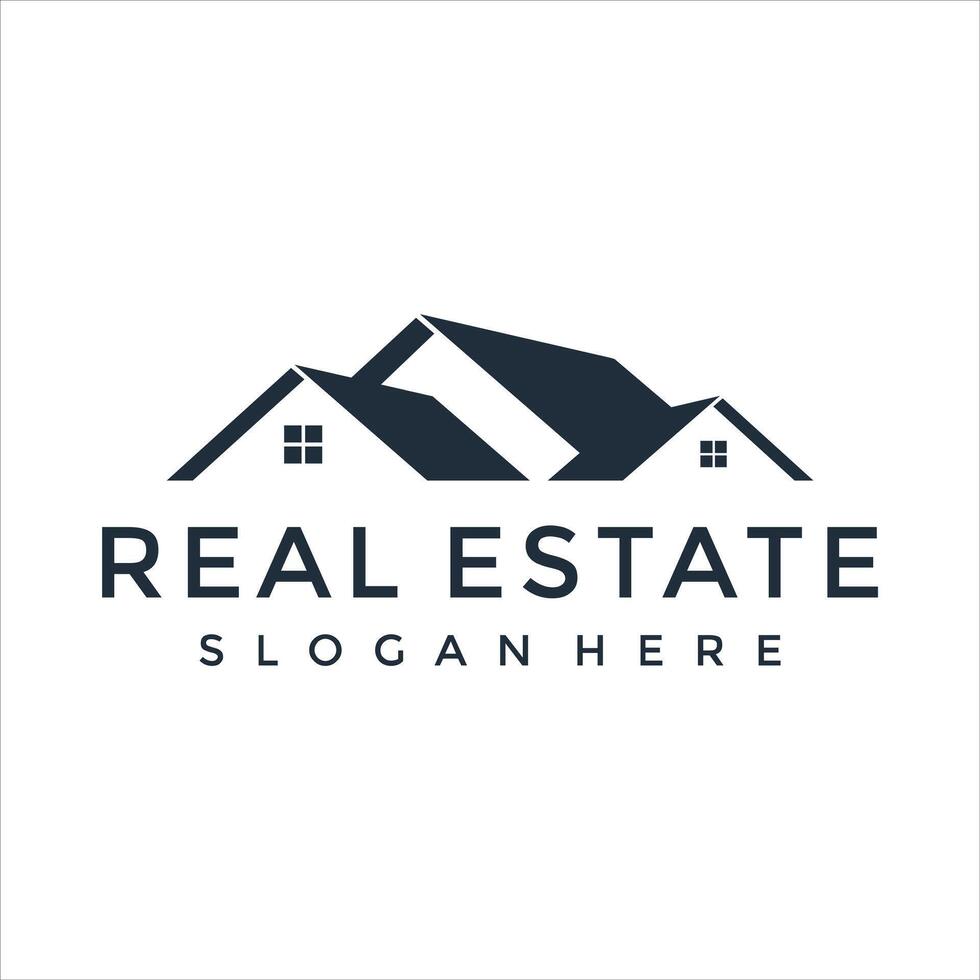 real estate building logo design vector