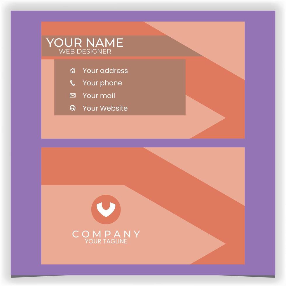 abstract red business card vector