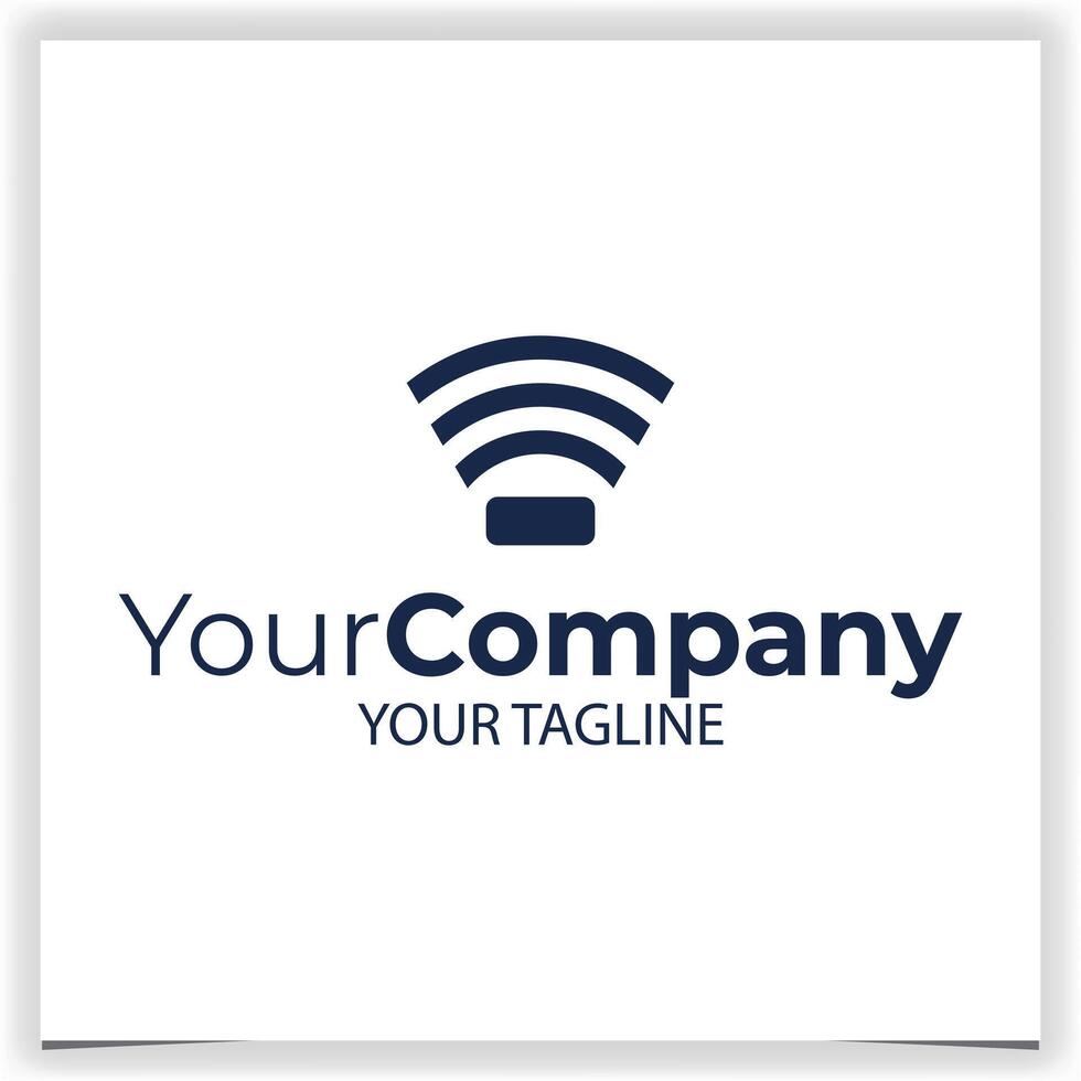 wifi logo design template vector