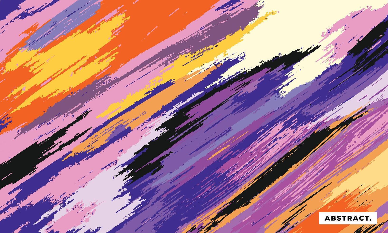 Colorful abstract painting background. Vibrant brush strokes paint texture backdrop. For poster, banner, wallpaper, or cover design element. vector