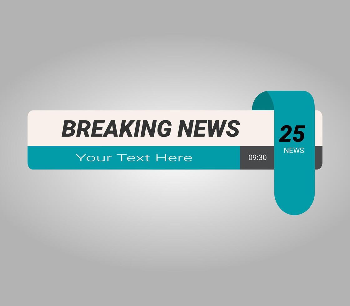 breaking news banner with pink and black text vector