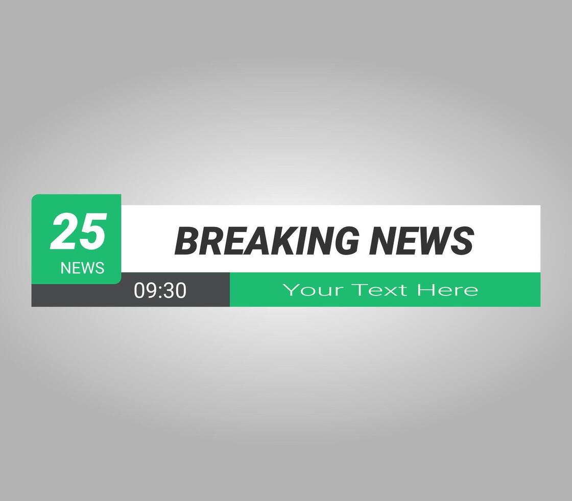 breaking news banner with pink and black text vector