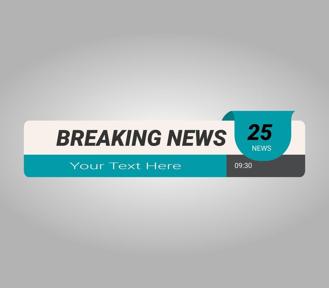 breaking news banner with pink and black text vector