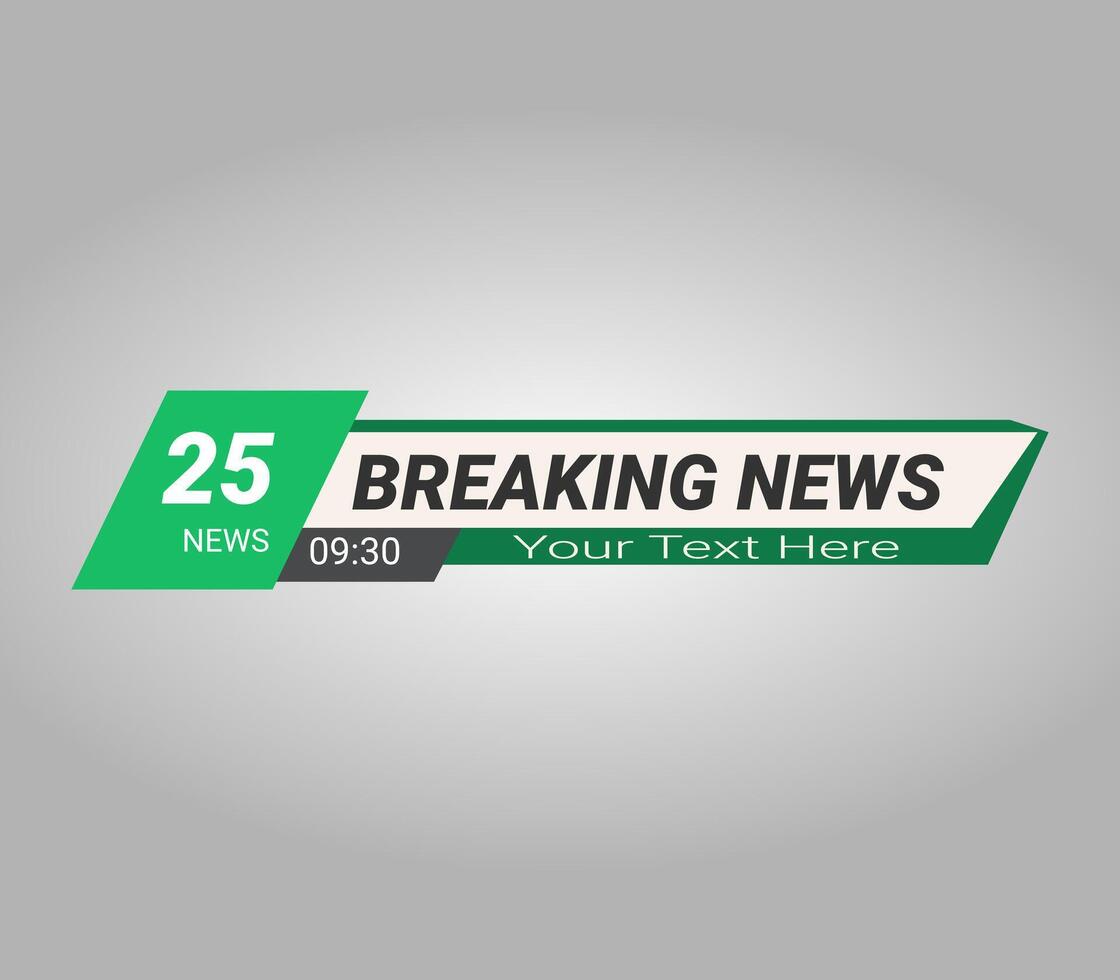 breaking news banner with pink and black text vector