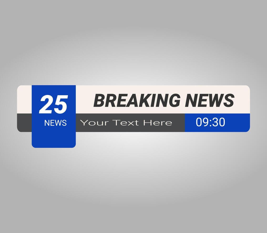 breaking news banner with pink and black text vector