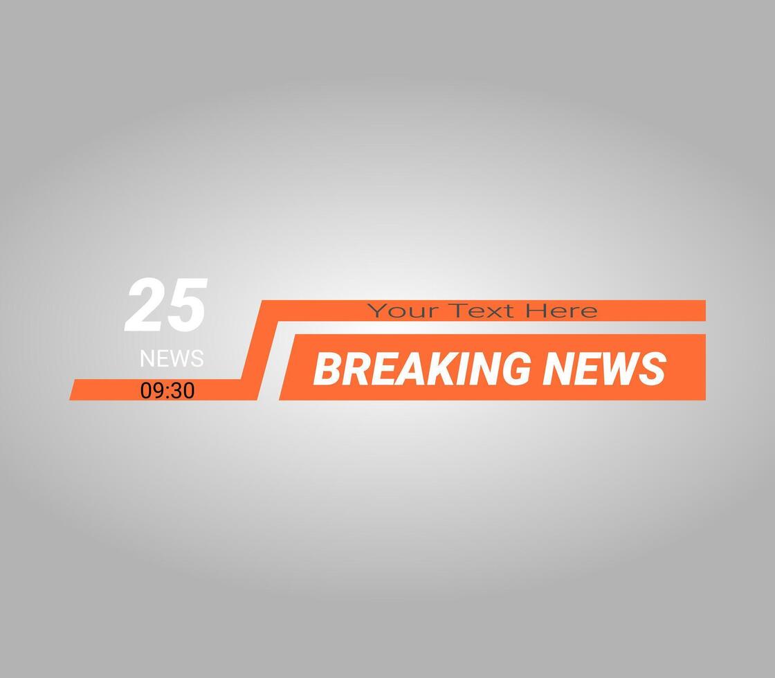 breaking news banner with pink and black text vector