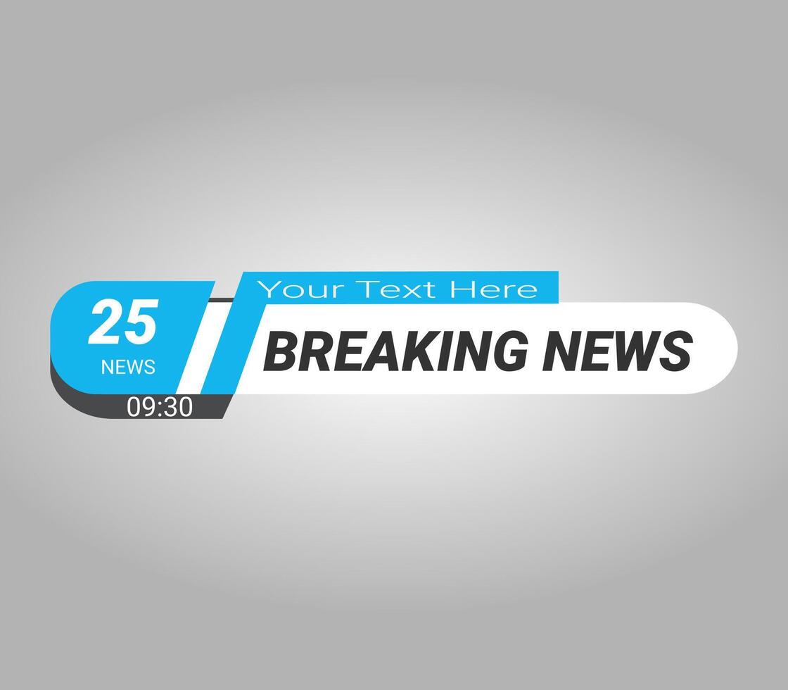 breaking news banner with pink and black text vector