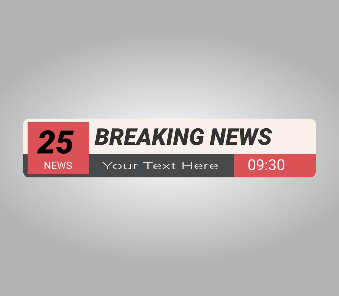 breaking news banner with pink and black text vector