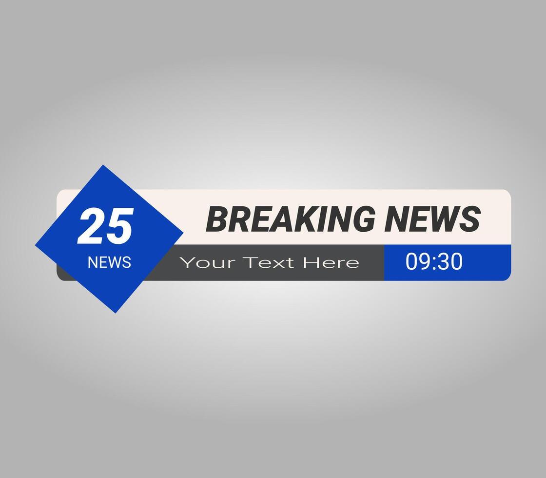 breaking news banner with pink and black text vector