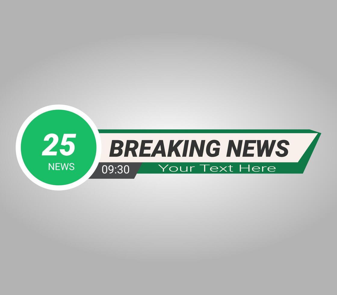 breaking news banner with pink and black text vector