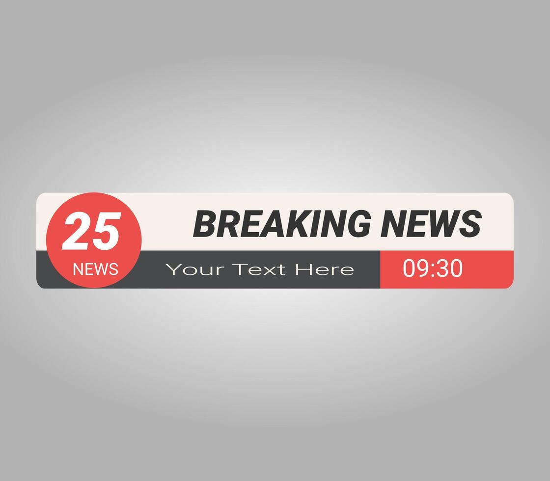 breaking news banner with pink and black text vector