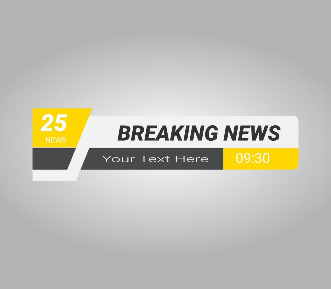 breaking news banner with pink and black text vector