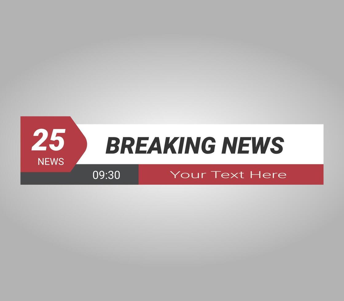 breaking news banner with pink and black text vector