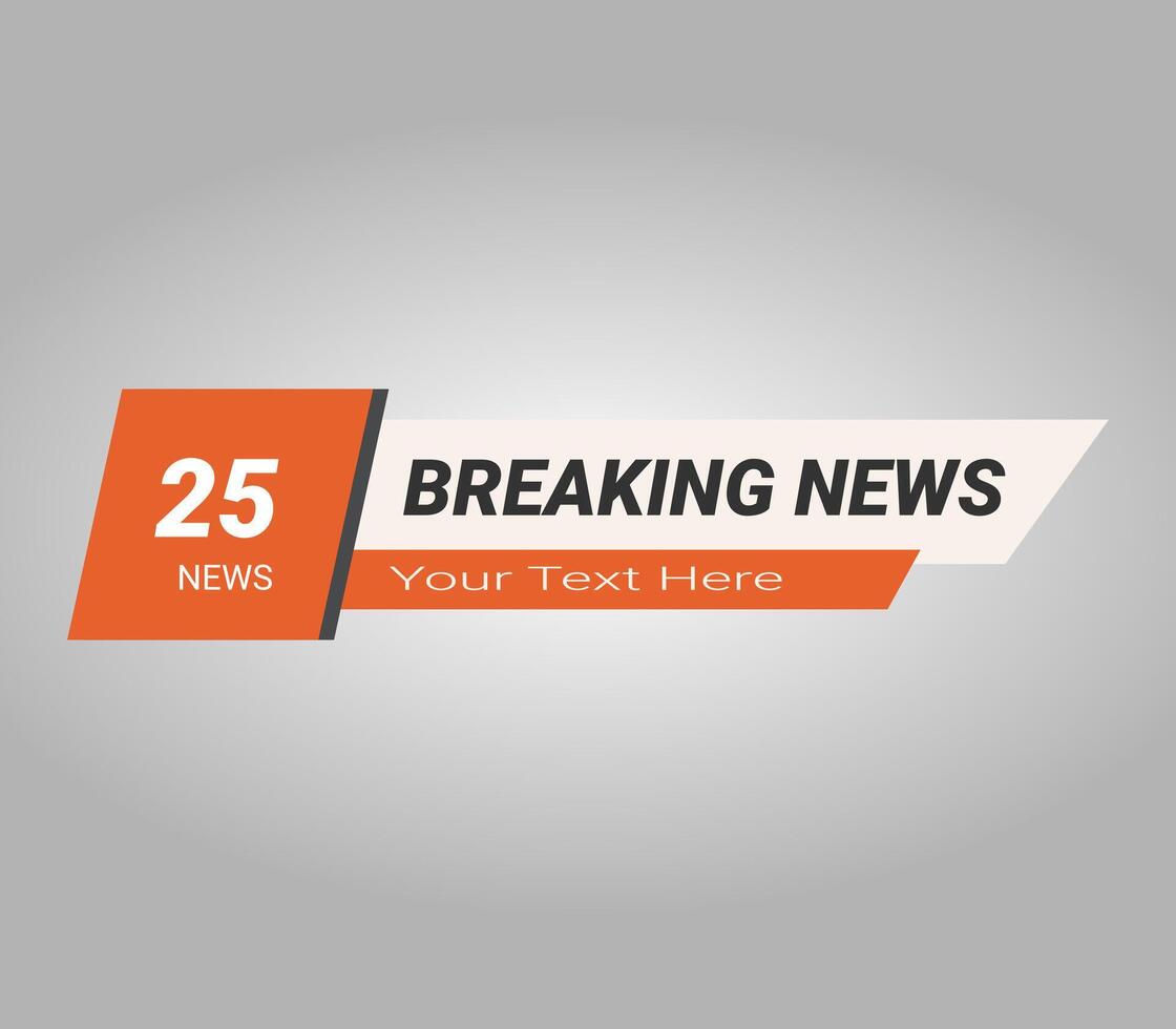 breaking news banner with pink and black text vector