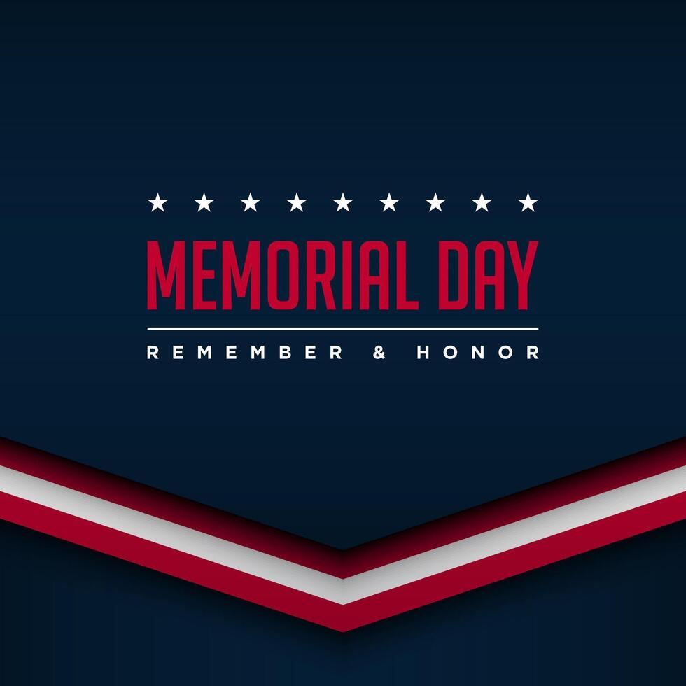 Memorial day background design vector